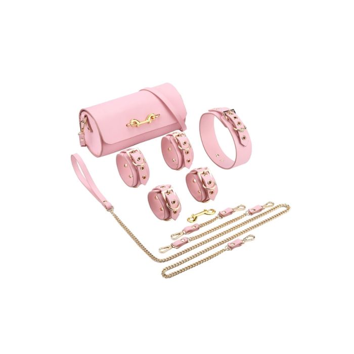 Kiotos Luksus Bondage-Sæt i Læder (5 dele) 