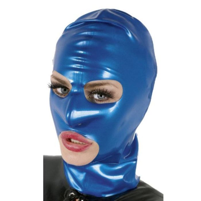 Latex-Kopfmaske-Blå