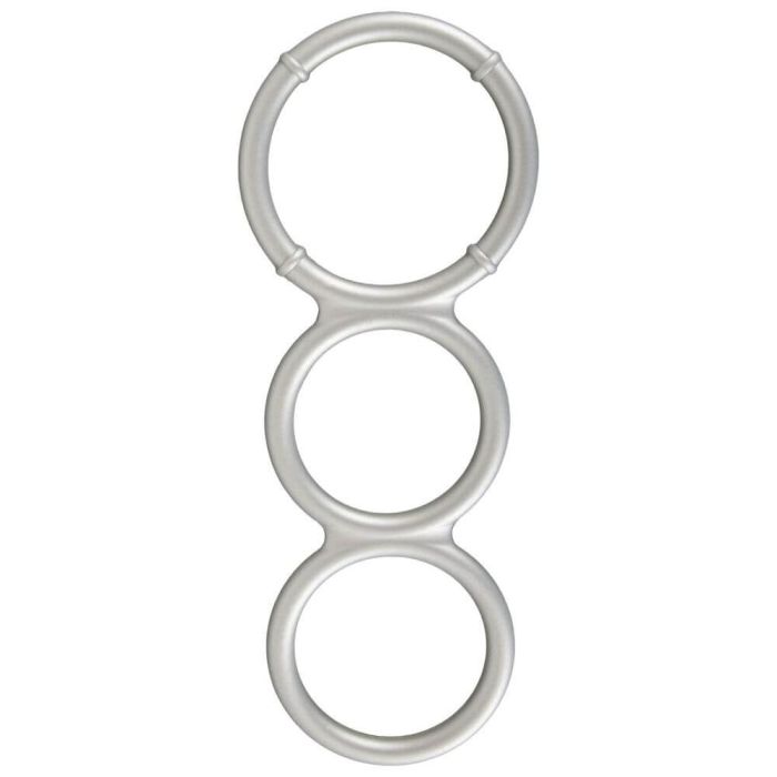 You2Toys - Metallic Silikone Triple Cock & Ball Ring